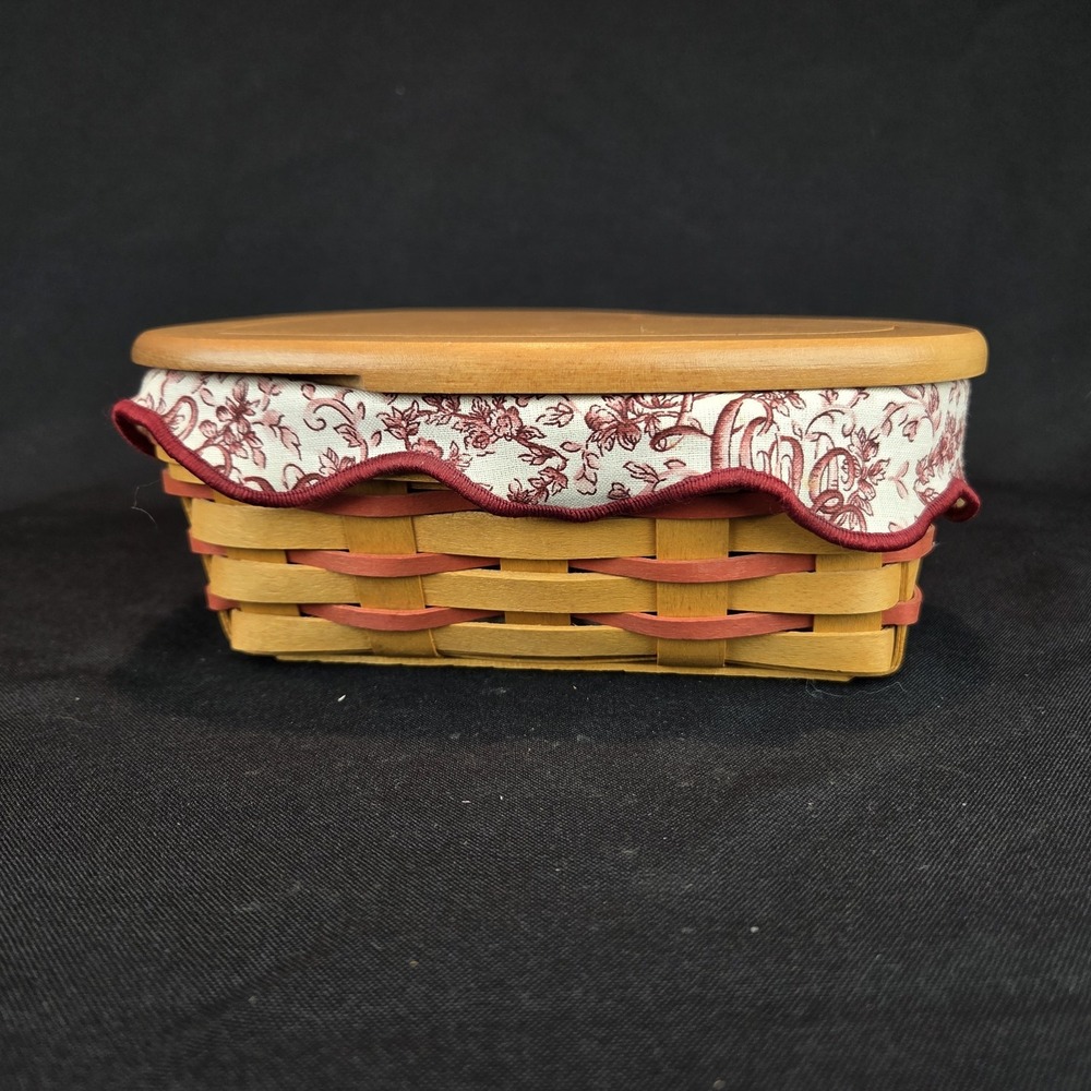 Longaberger Basket 1999 Sweetheart Little Love Heart Liner Protector - Picture 7 of 15